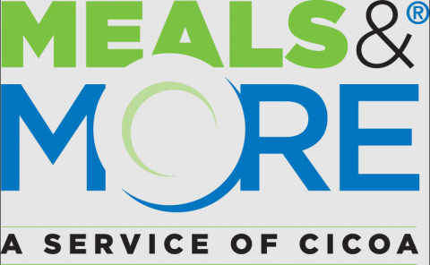 Logo for Meals & More, a service of CICOA